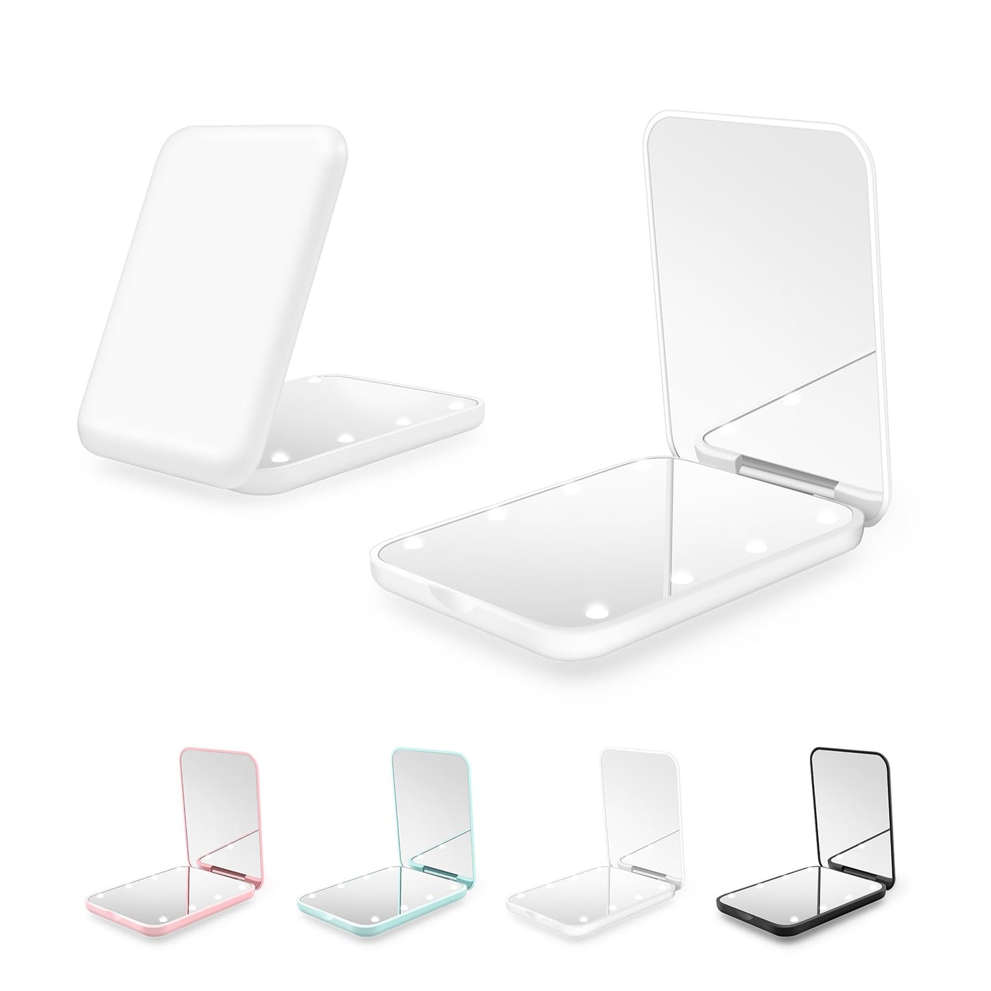 Compact LED Travel Mirror