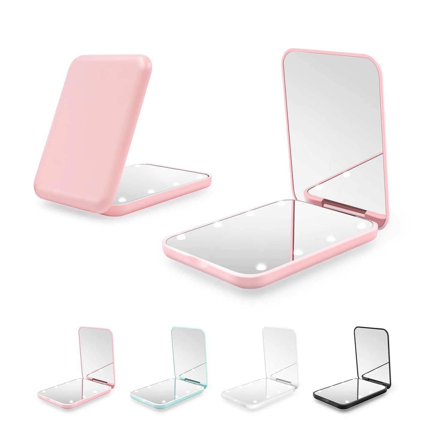Compact LED Travel Mirror