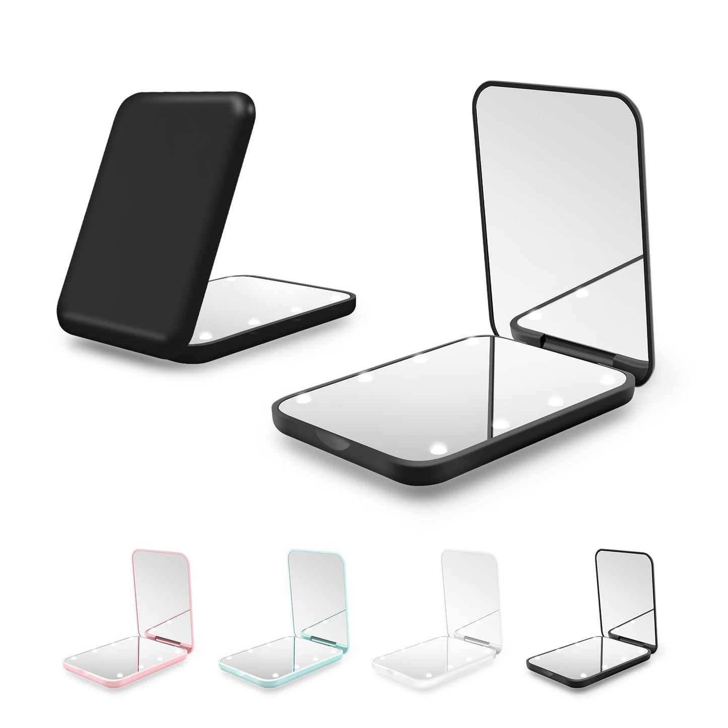 Compact LED Travel Mirror