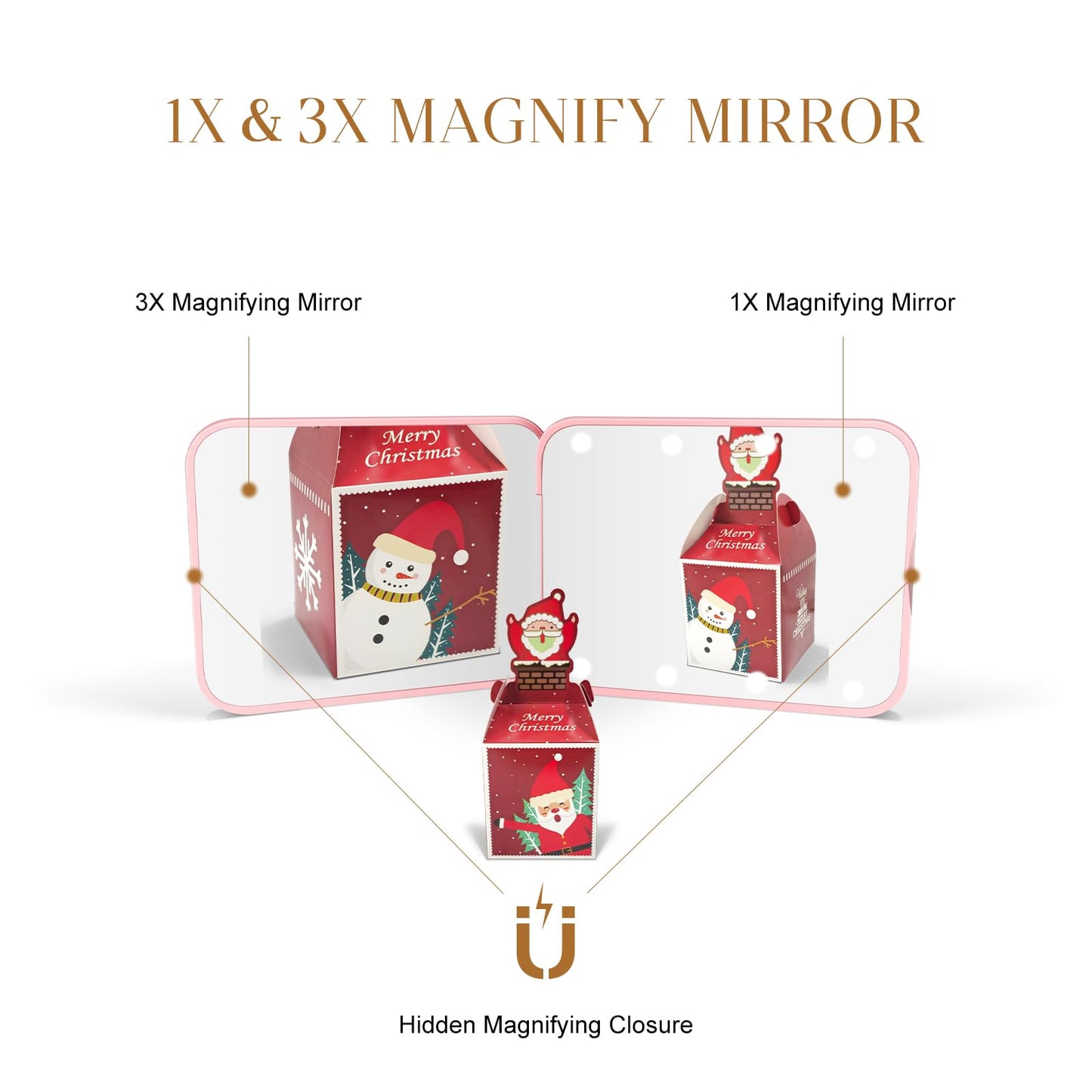 Compact LED Travel Mirror