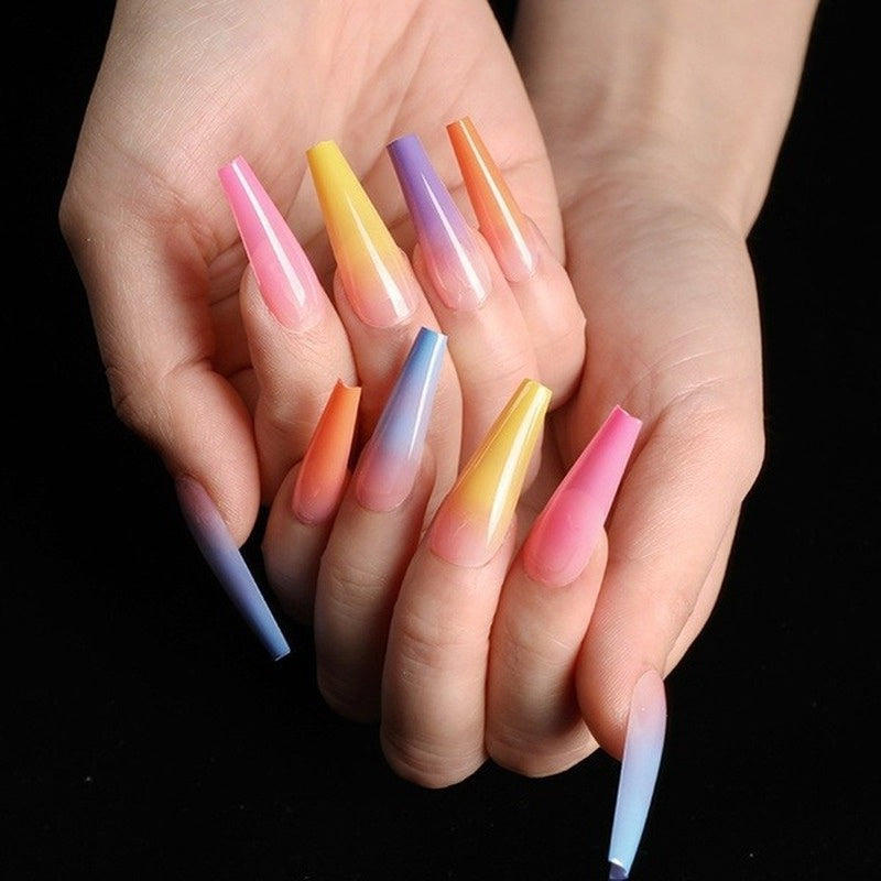 Rainbow Coffin Press-On Nails