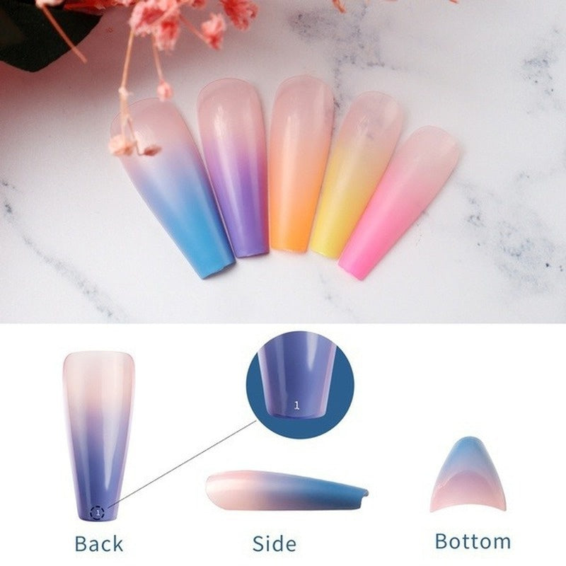Rainbow Coffin Press-On Nails