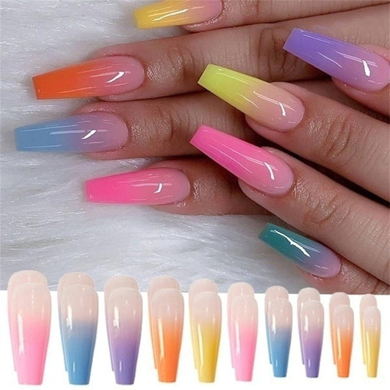 Rainbow Coffin Press-On Nails