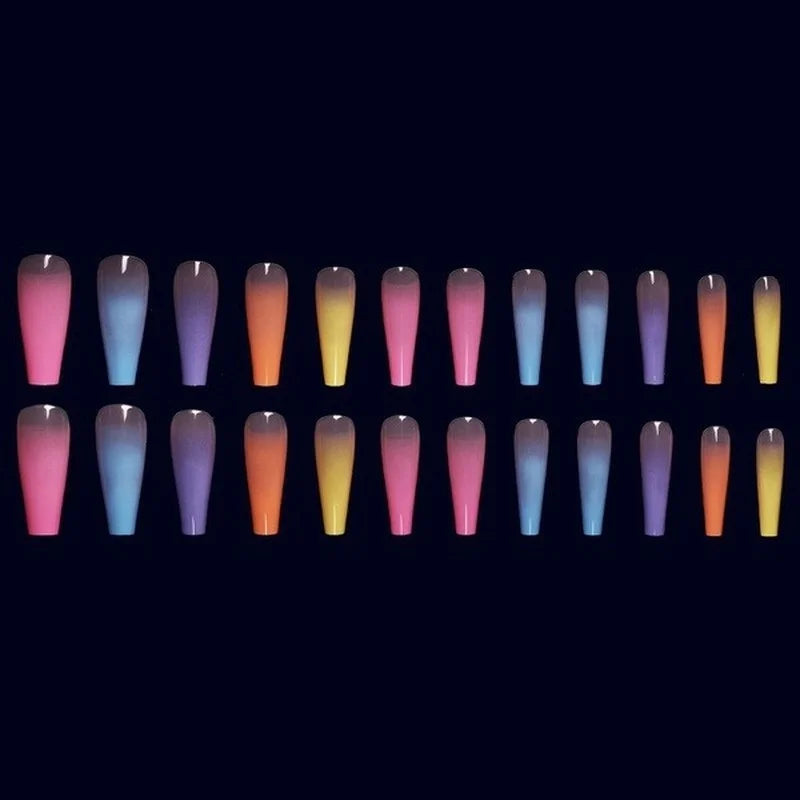 Rainbow Coffin Press-On Nails